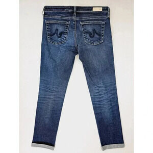 AG Adriano Goldschmied Size 28X26 Women Stilt Roll-Up Cigarette Blue Denim Jeans